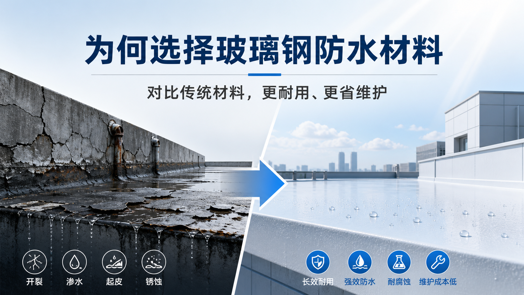在乌兰察布,为何选择玻璃钢防水材料而非传统材料